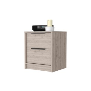 NicBex 16.1 inch Wide Nightstand with 2 Drawers,Side Table with Large Storage Space and Metal Handle,Bedside Table for Bedroom,Living Room - 1 of 4