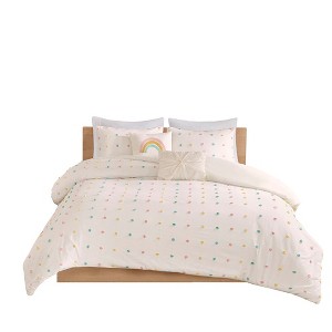 Gracie Mills Caius Playful Elegance Cotton Jacquard Pom Pom Comforter Collection - 1 of 4