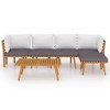 vidaXL Garden Lounge Set Dark grey, white - 3 of 4