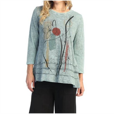 Women's Poem Floral Print Layered Tunic Top - Jess & Jane