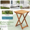 Tangkula 20" Folding Table Outdoor Hardwood Bistro Table w/ Slatted Tabletop Patio - 4 of 4