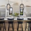 Rennnsan Zimoria 17"W 4-Light Geometric Lantern Mid-Century Modern Dimmable Chandelier in Black - 2 of 4