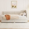 NicBex Twin Size L-Shaped Corduroy Daybed,Upholstered Bed Frame with 2 Drawers for Bedroom,Living Room,Apartment - 2 of 4