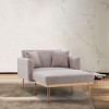 NicBex Teddy Velvet Accent Chair,Upholstered Living Room Chairs with Adjustable Mid-Height Backrest,Cozy Armchair,Accent Chairs for Living Room - 4 of 4