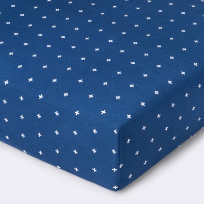 Crib Fitted Sheet Plus - Cloud Island™ Navy