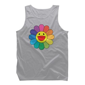 Adult Design By Humans Daisy Flower Rainbow Pride By PINHEAD66 Tank Top - 1 of 2