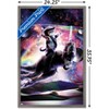Trends International James Booker - Galaxy Cat on Dinosaur Unicorn In Space Framed Wall Poster Prints - 3 of 4