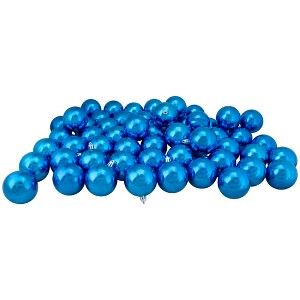 Northlight Shatterproof Shiny Christmas Ball Ornaments 2.5" (60mm) - Lavish Blue - 60ct - 1 of 3