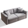 Gymojoy 71"/99.3"/118.1" Loveseat Cloud Sofa Modular Sectional Couch with Deep Seat for Living Room - 3 of 4