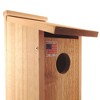 Woodlink 24338 Wooden Cedar Screech Owl and Kestrel Bird House Nesting  with Wood Shavings with Mounting Screws for Owl Nesting Season - 2 of 4