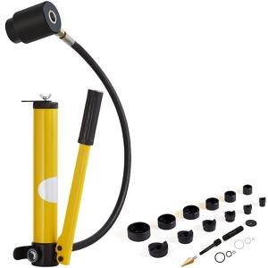 VEVOR Hydraulic Knockout Punch Kit, 10 Ton 1/2" to 2" Conduit Hole Cutter Set, KO Tool Kits with Puncher 6 Piece, Metal Sheet Driver Tools, Yellow - 1 of 4