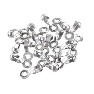 Unique Bargains 304 Stainless Steel Pull Loop Crimp Ball Chain Connectors - 1 of 4