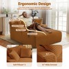 AENKYO Oversized Corduroy Sleeper Sofa Bed & Cloud Lounge Chair, Deep Seat, Armrests, 2 Pillows | Boneless Upholstered Chaise for Indoor Comfort - 4 of 4