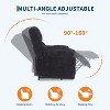 Corduroy Recliner Chair, Manual Recliner Sofa with Handle, Pillow Top Arms, Thick Padding, Side Pocket, Living Room, Bedroom, Home Theater, Dark Gray - 3 of 4