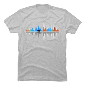 Men's Design By Humans Sounds of Nature Color Tree Notes By NomAdartStudio T-Shirt - 1 of 2