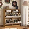 FATMOON Shoe Cabinet with 4-Drawer Flip, Space-Saving Design & Large Capacity – Easy to Use Organizer for Entryway, Hallway, Living Room - 2 of 4