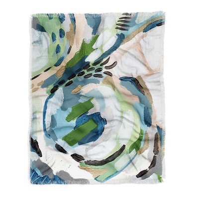 60"X50" Laura Fedorowicz Greenery Throw Blanket Green - Deny Designs