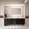Rectangular Framed Tempered Glass Wall-Mounted Bathroom Vanity Mirror - 3 of 4