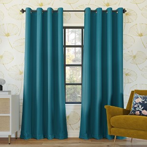 Sun Zero 100% Blackout Oslo Theater Grade Grommet Curtain Panel - 1 of 4