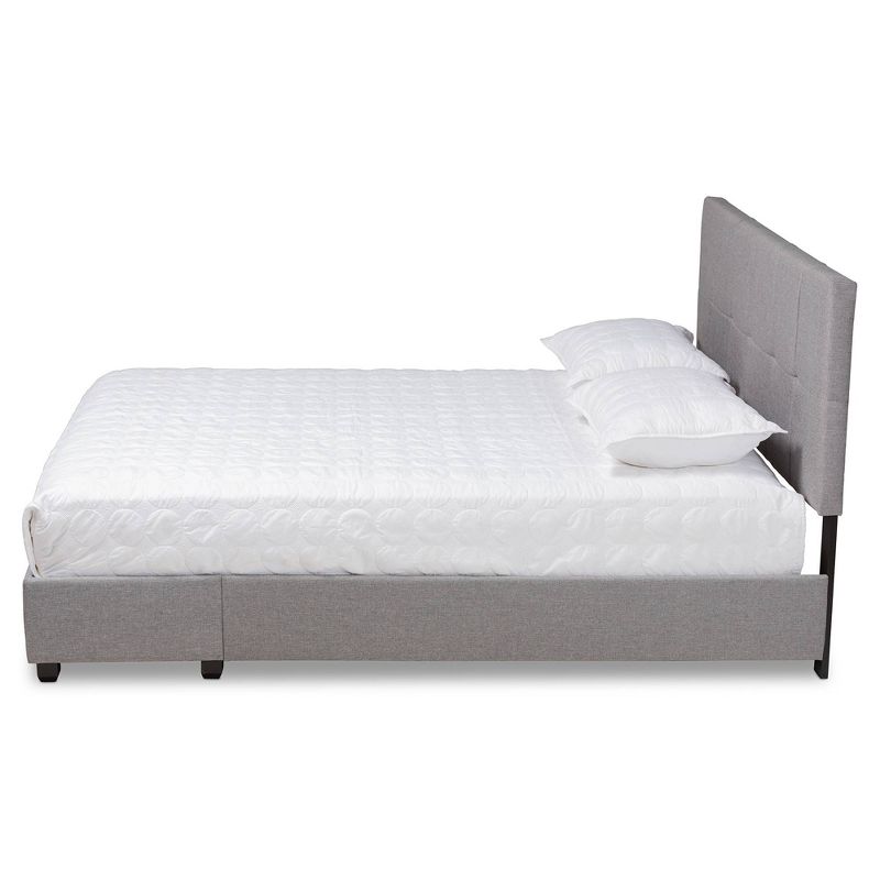 Netti Fabric Upholstered 2 Drawer Platform Storage Bed - Baxton Studio, 4 of 14