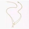 Hollywood Sensation Moon and Star Layered Necklace 14.5 Inches Gold - 2 of 4