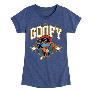 Girls' - Disney - Goofy Collegiate Fitted Short Sleeve Graphic T-Shirt - 1 of 4