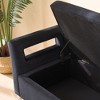 Grungis Velvet Storage Benches,Upholstered Storage Ottoman with Armrests,Ottoman Bench for Living Room,Bedroom - 4 of 4