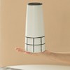 Fabulaxe Ceramic Modern Painted Grid Tapered Flower Table Vase, Black and White - 4 of 4