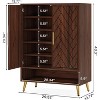 Tribesigns 6-Tier 24 Pairs Shoe Cabinet with Doors - 3 of 4