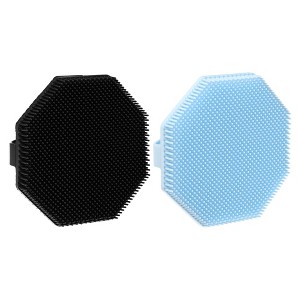 Unique Bargains Shower Silicone Body Scrubber 2 Pcs - 1 of 4