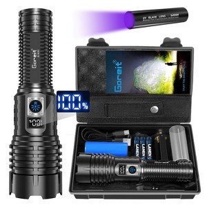 Goreit LED Flashlight Rechargeable ¨C 2000LM XHM77.2, Super Bright, USB Powered, Waterproof, 5 Modes, Handheld Torch for Camping & Emergency - 1 of 4