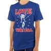 Betty Boop Cartoon Love The USA Womens Graphic T Shirt Tees Brisco Brands - 2 of 3