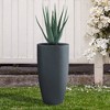 Rosemead Home & Garden Concrete Outdoor Planter Pot Black 13.39"x13.39"x23.62" - 2 of 3