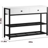 Console Sofa Table with 2 Drawers, Entryway Table with 2-Tier Storage Shelves - 2 of 4