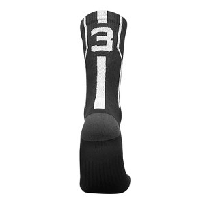 Mk Socks Player ID Jersey Number SINGLE Crew Sock - Black, White - 1 of 1