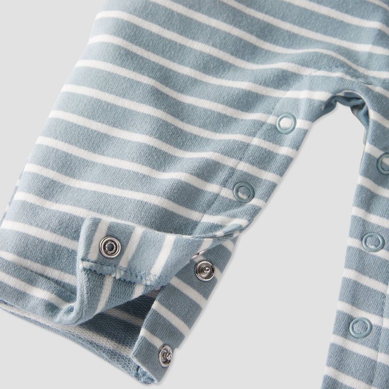 little Planet By Carter&#39;s Baby Striped Jumpsuit - Blue Newborn, 2 of 4