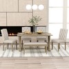 NicBex Dining Room Table Set for 6 Rustic Kitchen Table with MDF Tabletop, 4 Upholstered Chairs and 1 Bench for Kitchen - 3 of 4