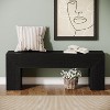 Lantine 47'' Wooden Entryway Bench, Farmhouse Entry Bench Seat, Indoor End of Bed Bench for Living Room, Bedroom, Hallway, Black - 3 of 4