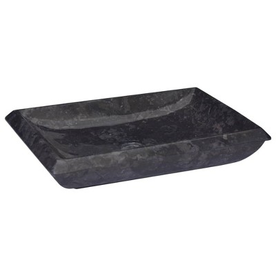 vidaXL Sink Black 19.7 in.x13.8 in.x3.9 in. Marble