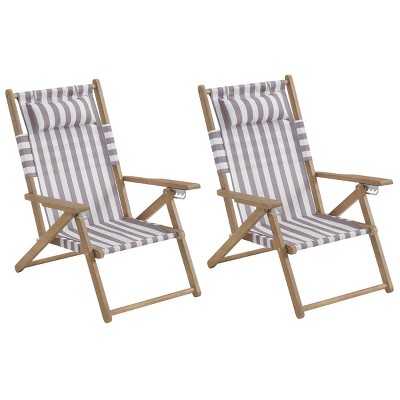 Set Of 2 Beach Chairs Outdoor Weather Resistant Wood Folding Chairs   GUEST Bfc64aa1 Fba3 4ec8 89b9 56265509db81