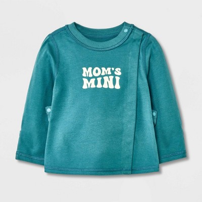Image of Baby Adaptive Side Snap Long Sleeve T-Shirt - Cat & Jack™ Green 0-3M
