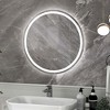 Costway 24"x24"/32"x32" LED Bathroom Mirror with 3-Color Dimmable Lights Time/Temp Display - 4 of 4