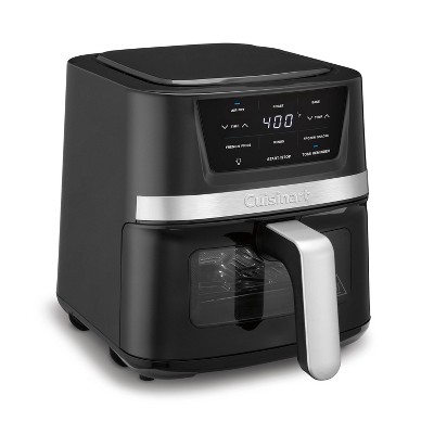 Cuisinart 2.6qt Basket Air Fryer Black/Stainless Steel Finish AIR-80: 1100W, Cool Touch Handle, Dishwasher-Safe Parts