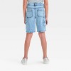Girls' Mid-Rise Baggy Bermuda Denim Shorts - art class™ - 2 of 4
