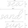 Sea Sand Sun - Metal Line Art Wall Decor Sculpture - 2 of 4