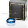 Jewelry Avalanche Blue IP Dome Brushed Center Beveled Tungsten Carbide Wedding Band, Comfort-fit, 6mm - 2 of 4