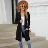 Womens Long Cardigan Lightweight Sweater Open Front Long Sleeve Outfits with Pockets - 2 of 4