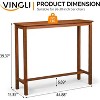Wooden Outdoor Bar Table, Wood Patio Counter Height Table, Weather-Resistant Patio Pub Table for Garden, Balcony, Poolside, Backyard, Indoor Use - 3 of 4