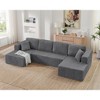 132.48" Modern Minimalist Corduroy U-Shape Modular Sectional Sofa, No Assembly Needed - 2 of 4