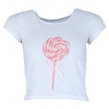 Not a Morning Person Women's Bow Baby Tee and Striped Pants Pajama Set - 2 of 3